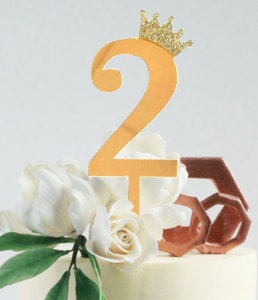Number 2 Black Acrylic Cake Topper | Cake Decorating Central