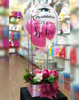 Classic Aqua Balloon Chocolate Bouquet with Led – One Image Balloon Sdn Bhd