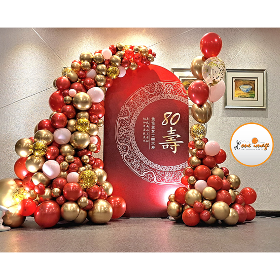 Elegant Birthday Backdrop – One Image Balloon Sdn Bhd